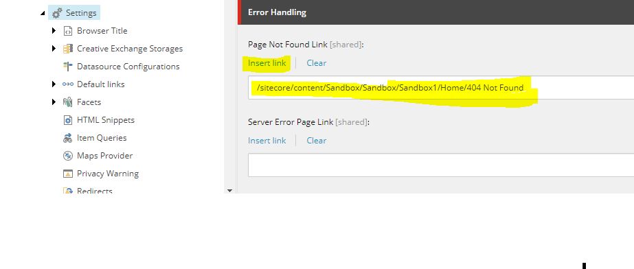 Setting Not Found Page for your site